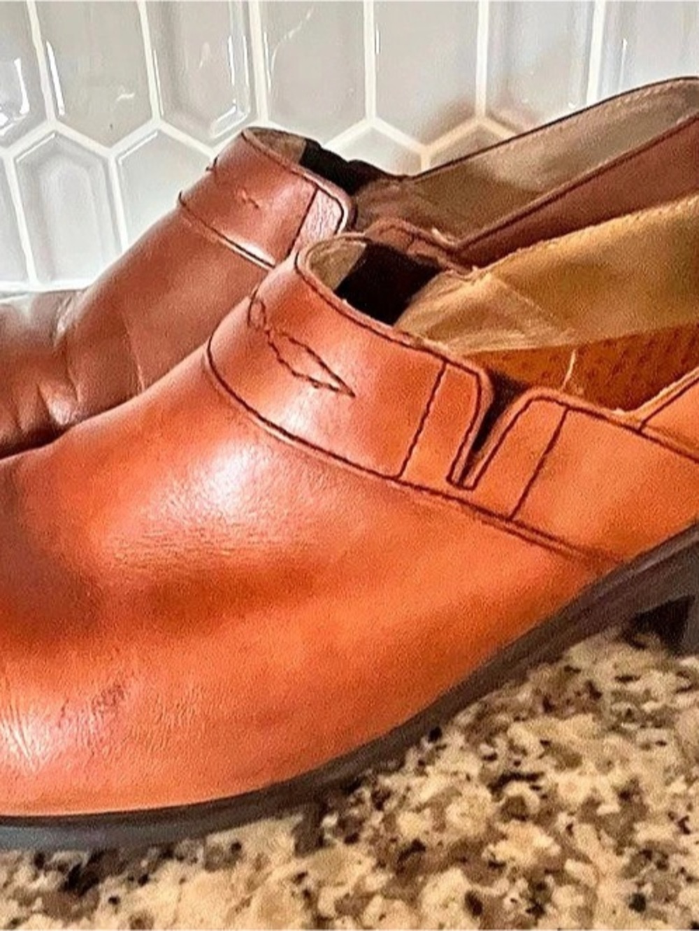 Ariat Women Leather Slip-On Shoes Brown US 9B